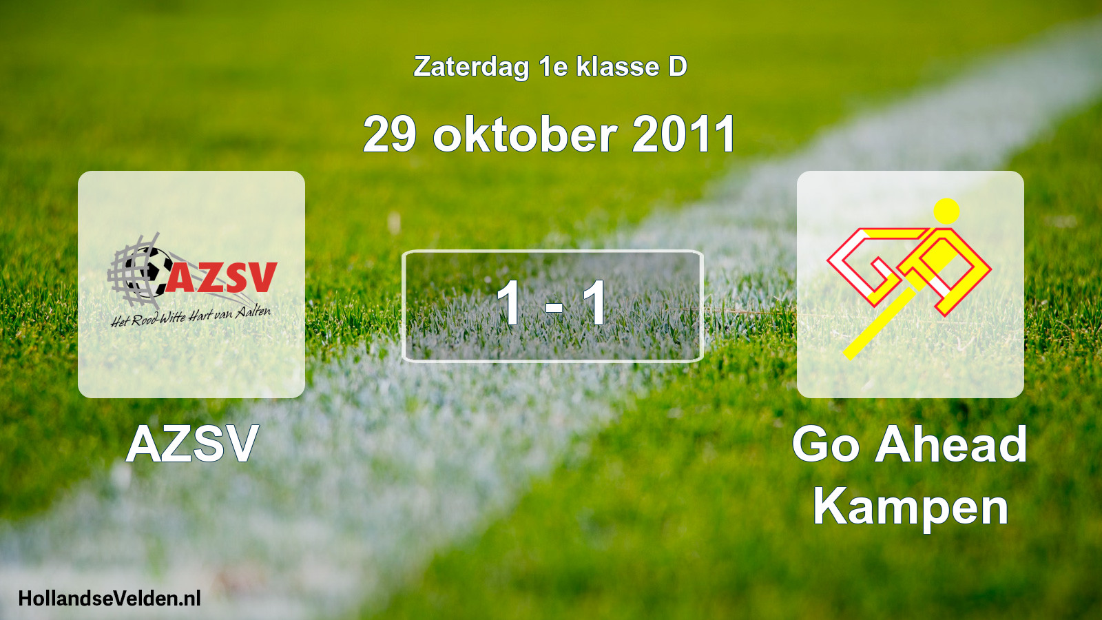 Total number of matches played: AZSV - Go Ahead Kampen 1 - 1 (29 October 2011)