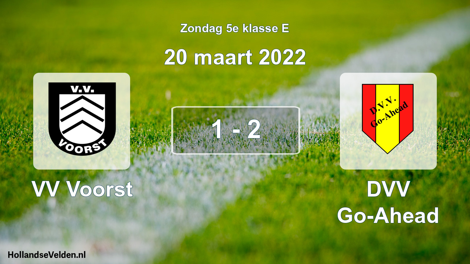Total number of matches played: VV Voorst - DVV Go-Ahead 1 - 2 (20 March 2022)