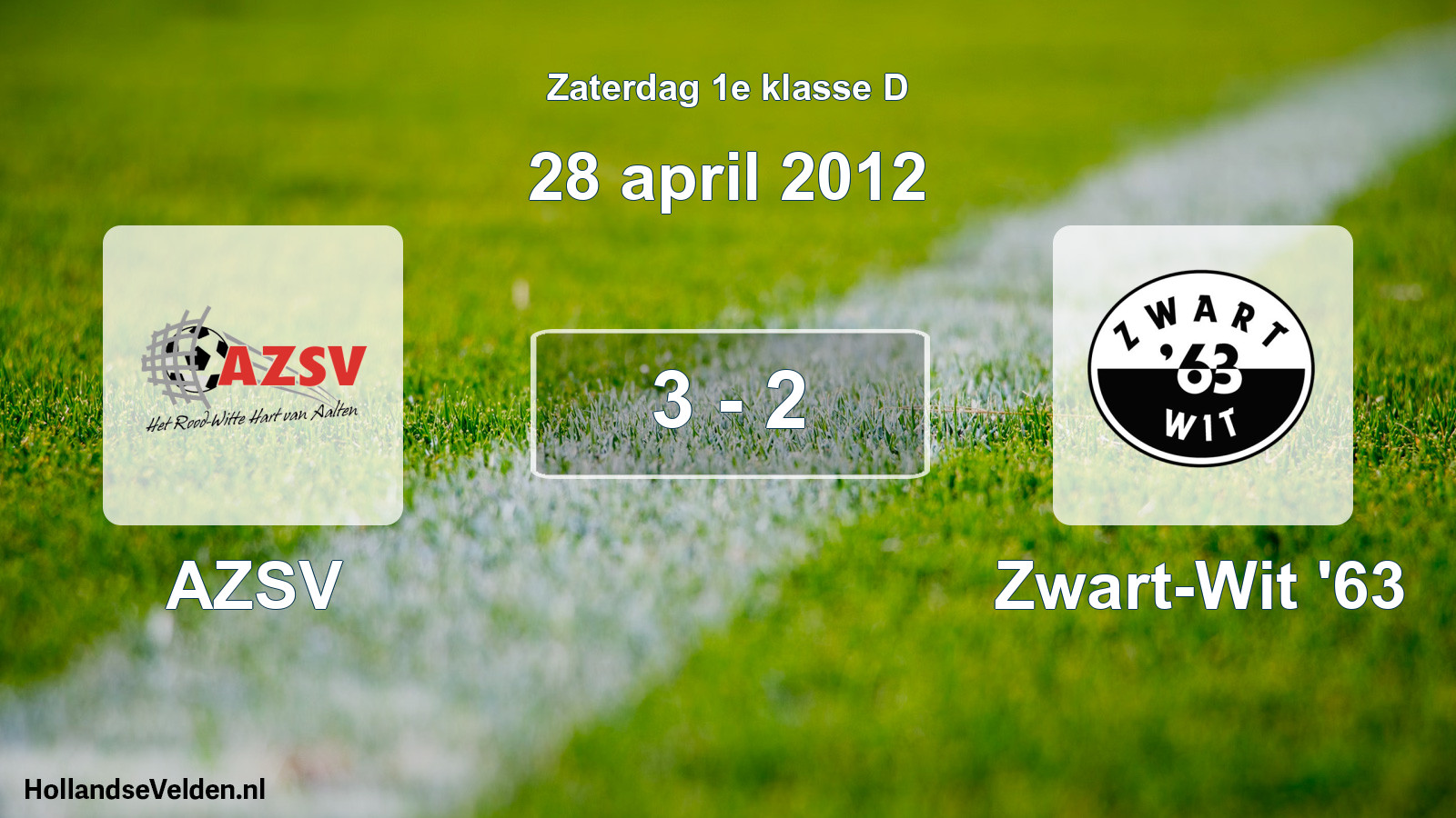 Total number of matches played: AZSV - Zwart-Wit '63 3 - 2 (28 April 2012)