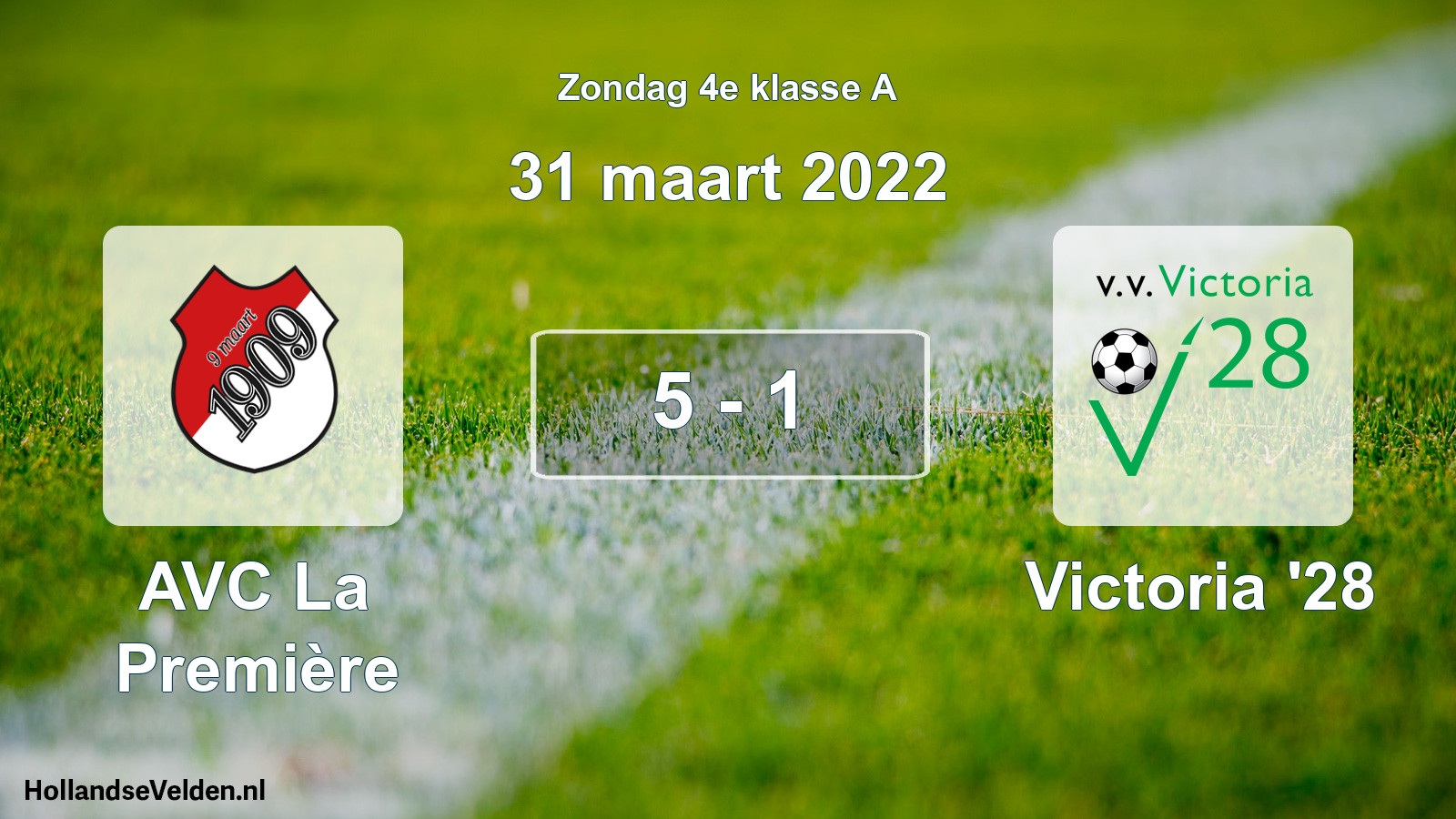 Total number of matches played: AVC La Première - Victoria '28 5 - 1 (31 March 2022)