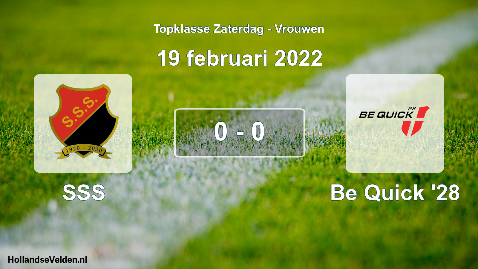 Total number of matches played: SSS - Be Quick '28 0 - 0 (19 February 2022)