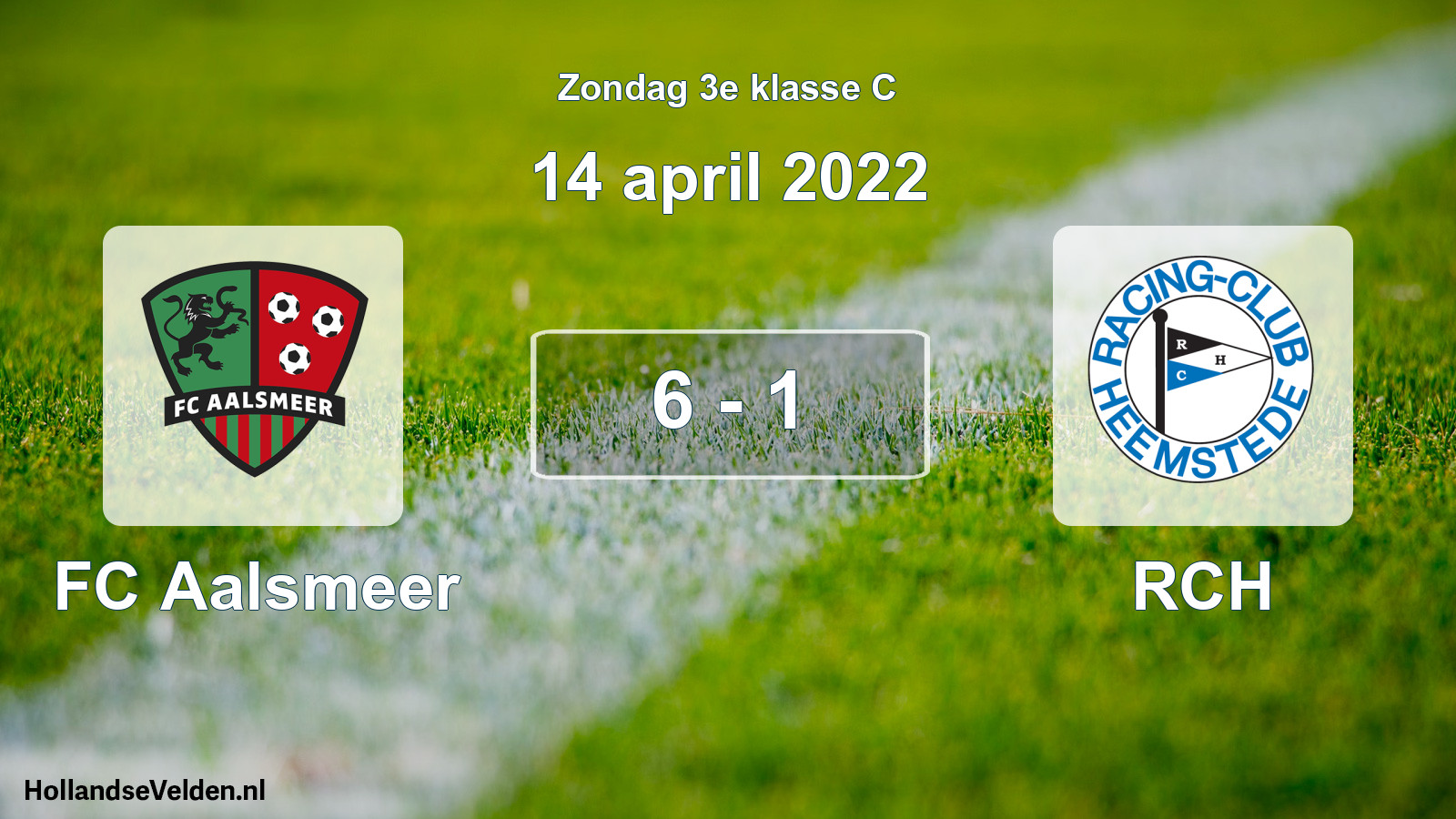 Total number of matches played: FC Aalsmeer - RCH 6 - 1 (14 April 2022)