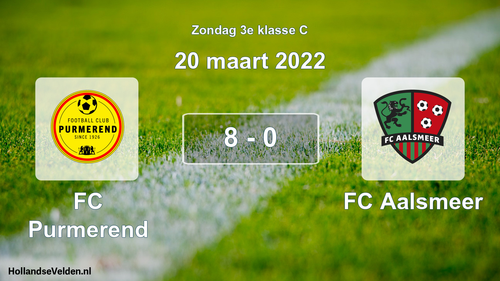 Total number of matches played: FC Purmerend - FC Aalsmeer 8 - 0 (20 March 2022)