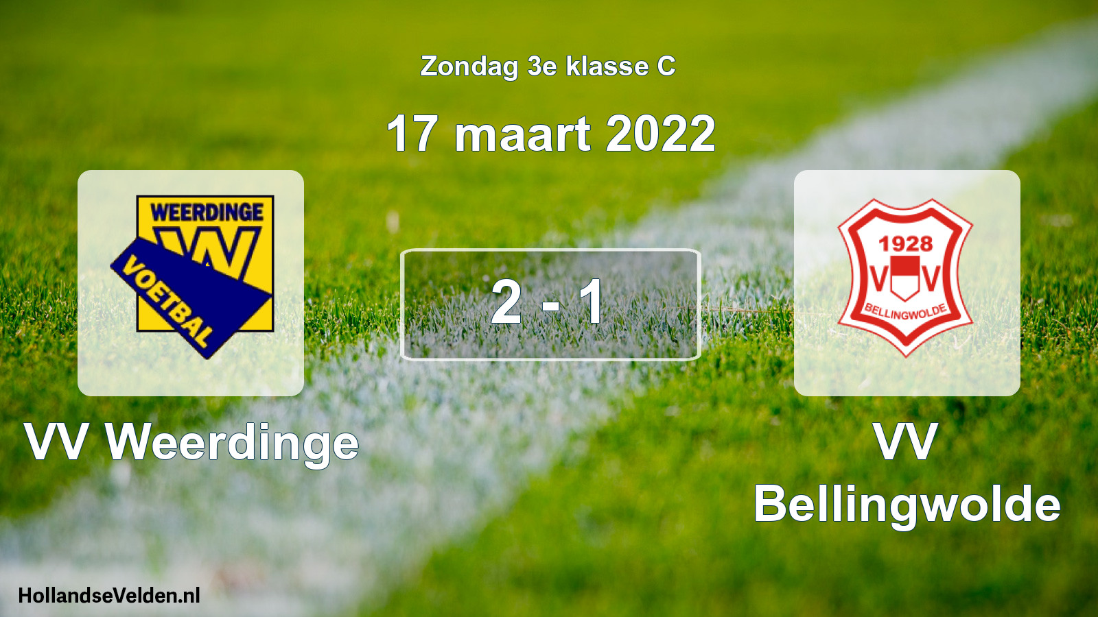Total number of matches played: VV Weerdinge - VV Bellingwolde 2 - 1 (17 March 2022)