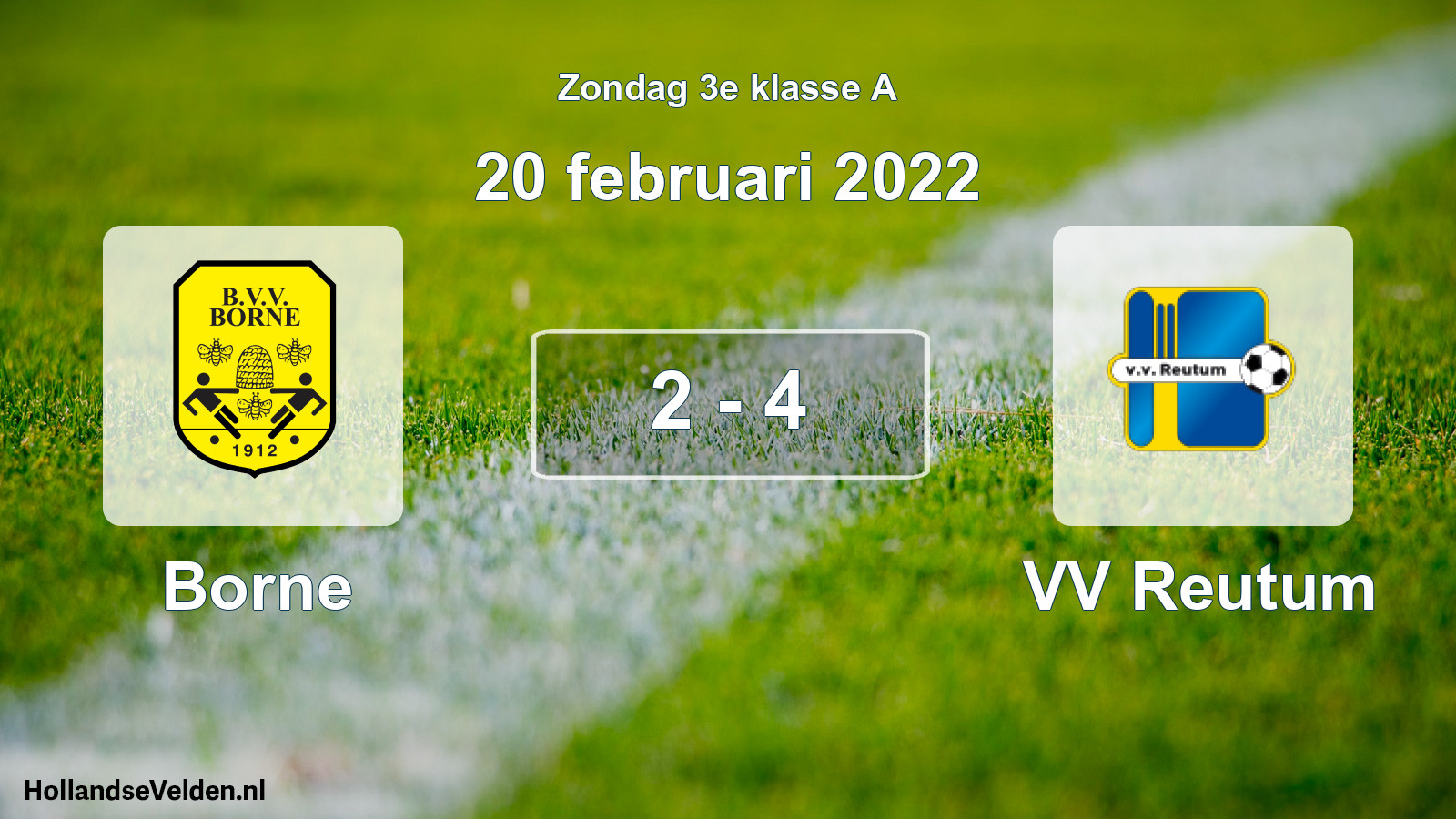 Total number of matches played: Borne - VV Reutum 2 - 4 (20 February 2022)