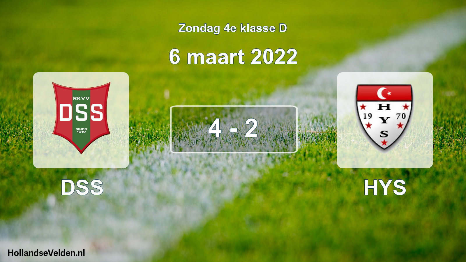 Total number of matches played: DSS - HYS 4 - 2 (6 March 2022)