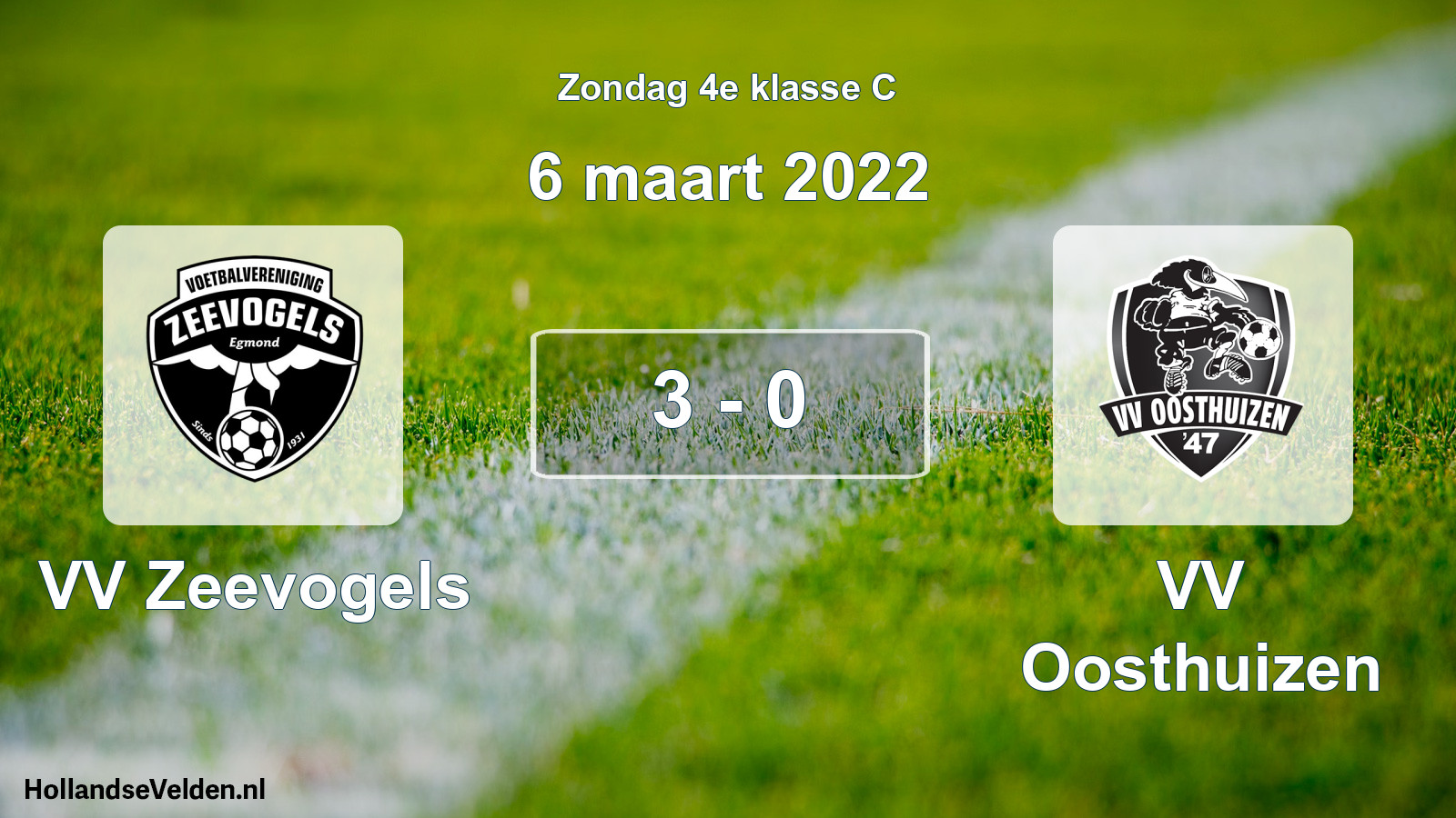 Total number of matches played: VV Zeevogels - VV Oosthuizen 3 - 0 (6 March 2022)