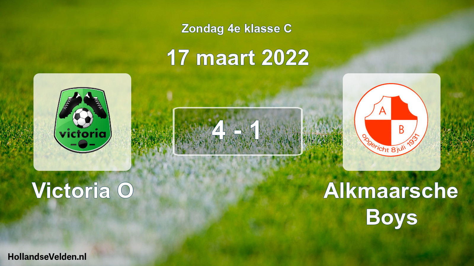 Total number of matches played: Victoria O - Alkmaarsche Boys 4 - 1 (17 March 2022)
