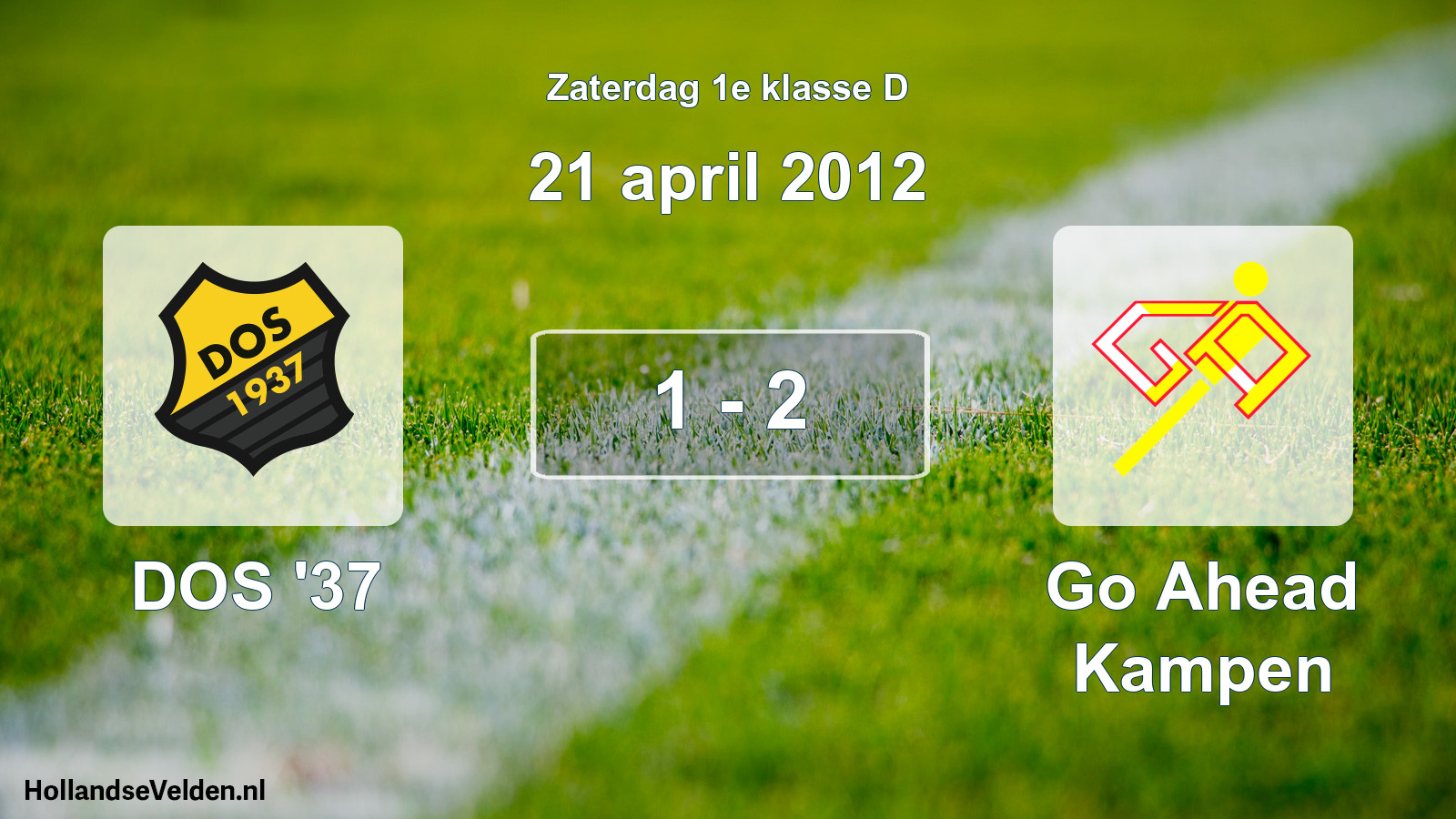 Total number of matches played: DOS '37 - Go Ahead Kampen 1 - 2 (21 April 2012)