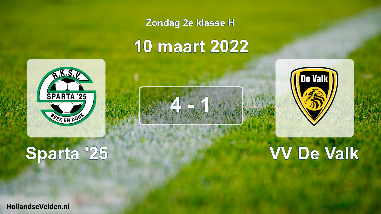 Total number of matches played: Sparta '25 - VV De Valk 4 - 1 (10 March 2022)