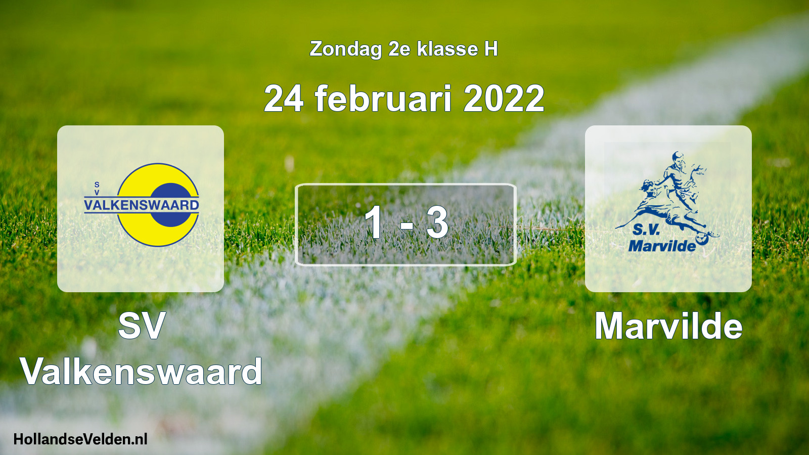 Total number of matches played: SV Valkenswaard - Marvilde 1 - 3 (24 February 2022)