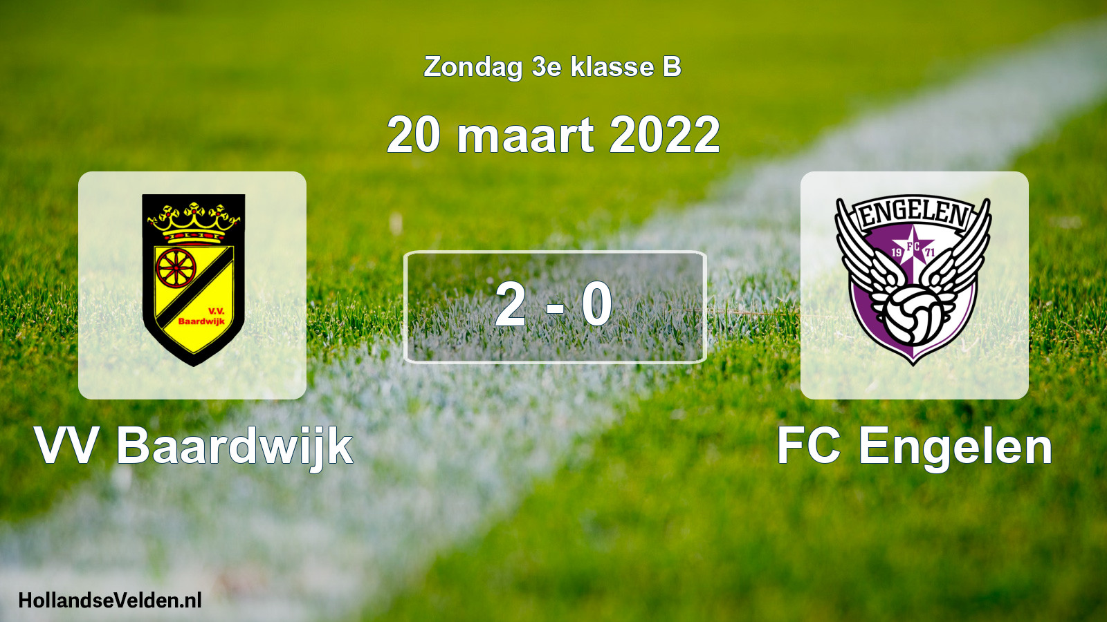 Total number of matches played: VV Baardwijk - FC Engelen 2 - 0 (20 March 2022)