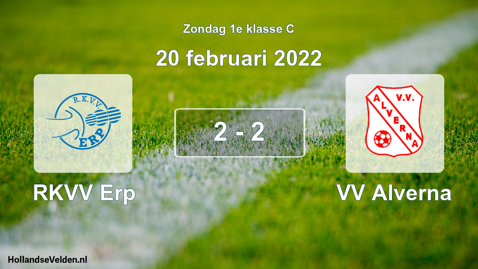 Total number of matches played: RKVV Erp - VV Alverna 2 - 2 (20 February 2022)
