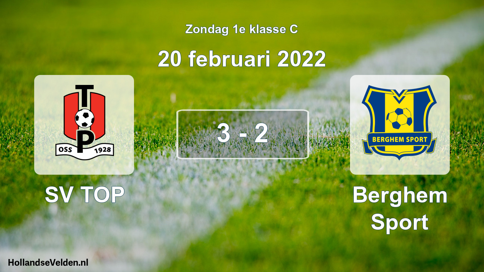 Total number of matches played: SV TOP - Berghem Sport 3 - 2 (20 February 2022)