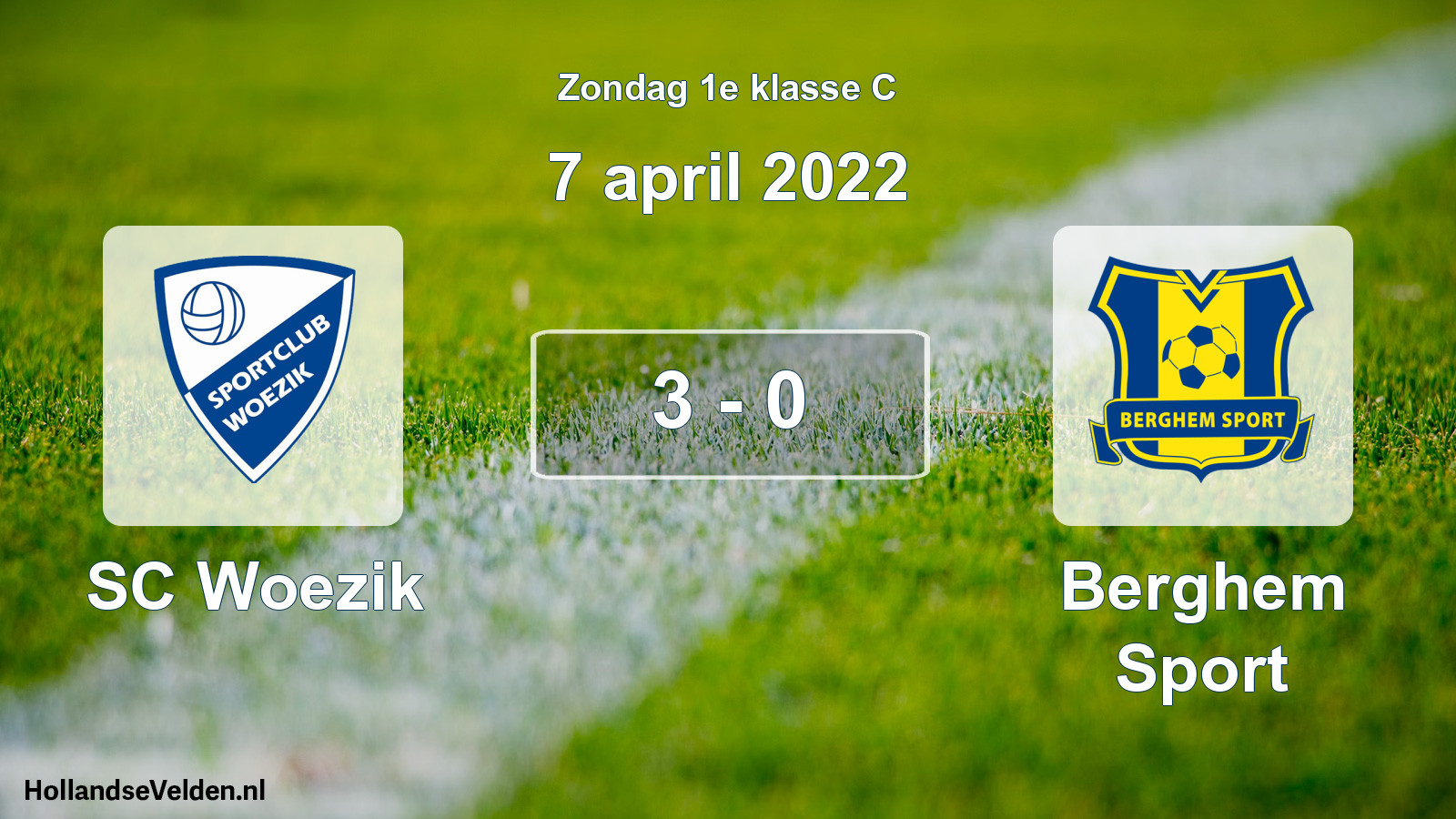 Total number of matches played: SC Woezik - Berghem Sport 3 - 0 (7 April 2022)