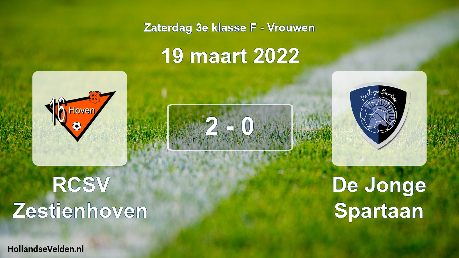 Total number of matches played: RCSV Zestienhoven - De Jonge Spartaan 2 - 0 (19 March 2022)