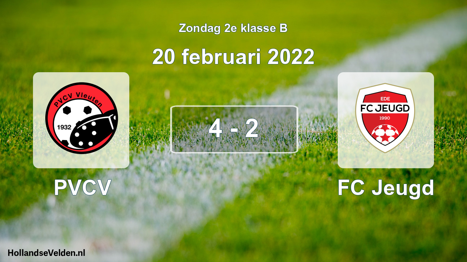 Total number of matches played: PVCV - FC Jeugd 4 - 2 (20 February 2022)