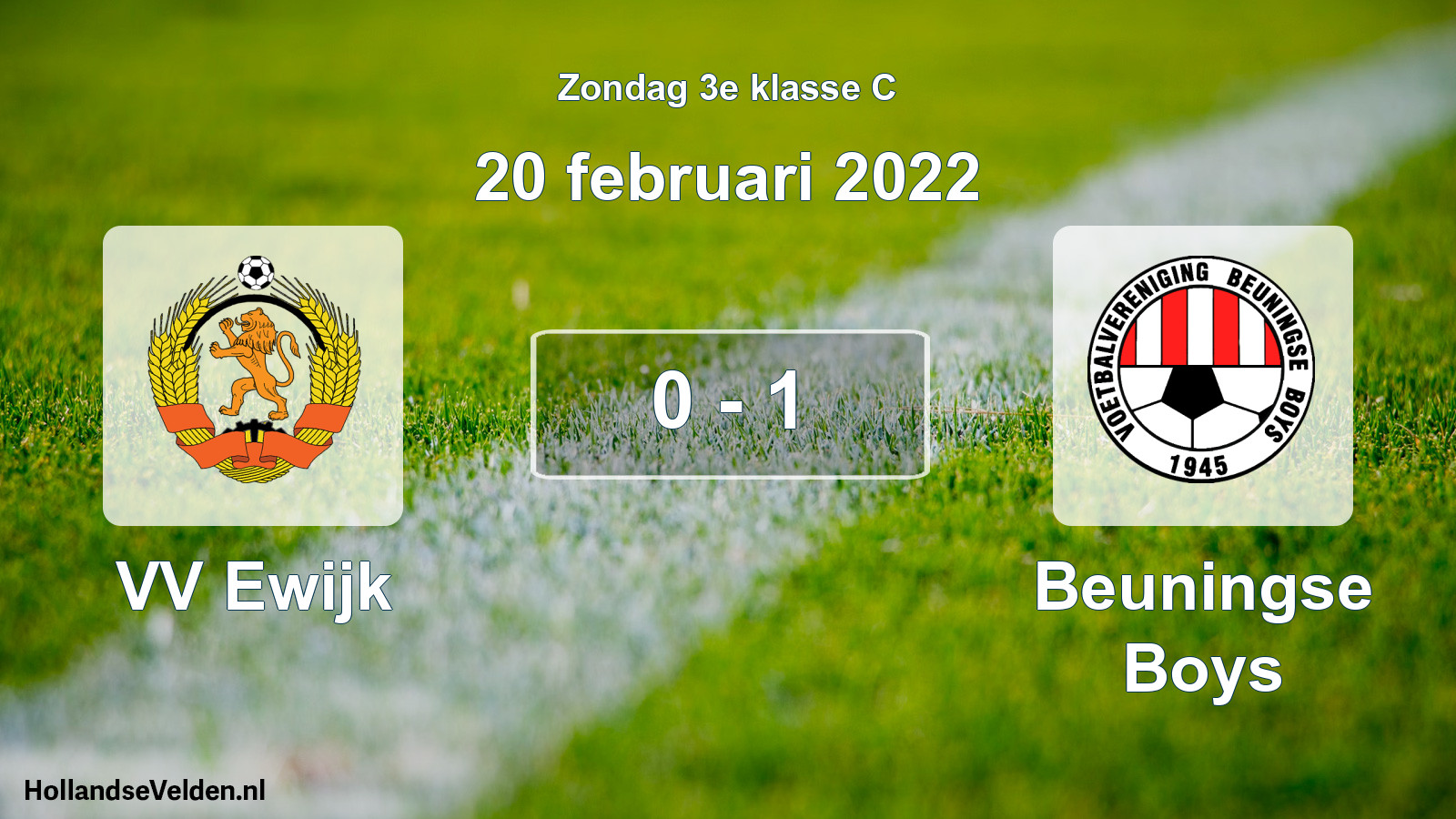 Total number of matches played: VV Ewijk - Beuningse Boys 0 - 1 (20 February 2022)