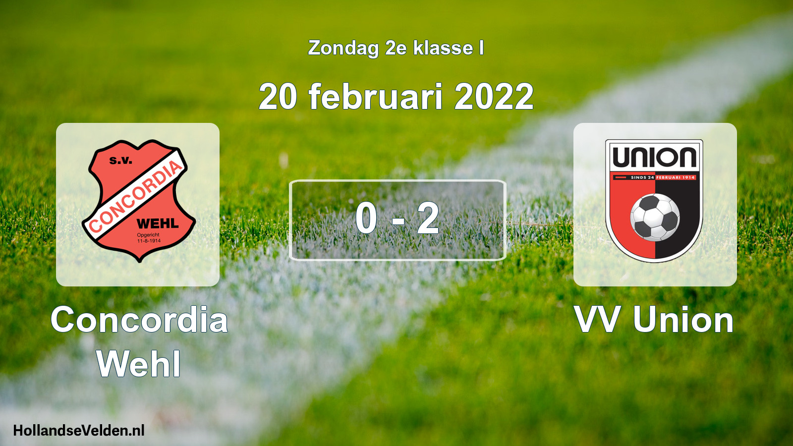 Total number of matches played: Concordia Wehl - VV Union 0 - 2 (20 February 2022)