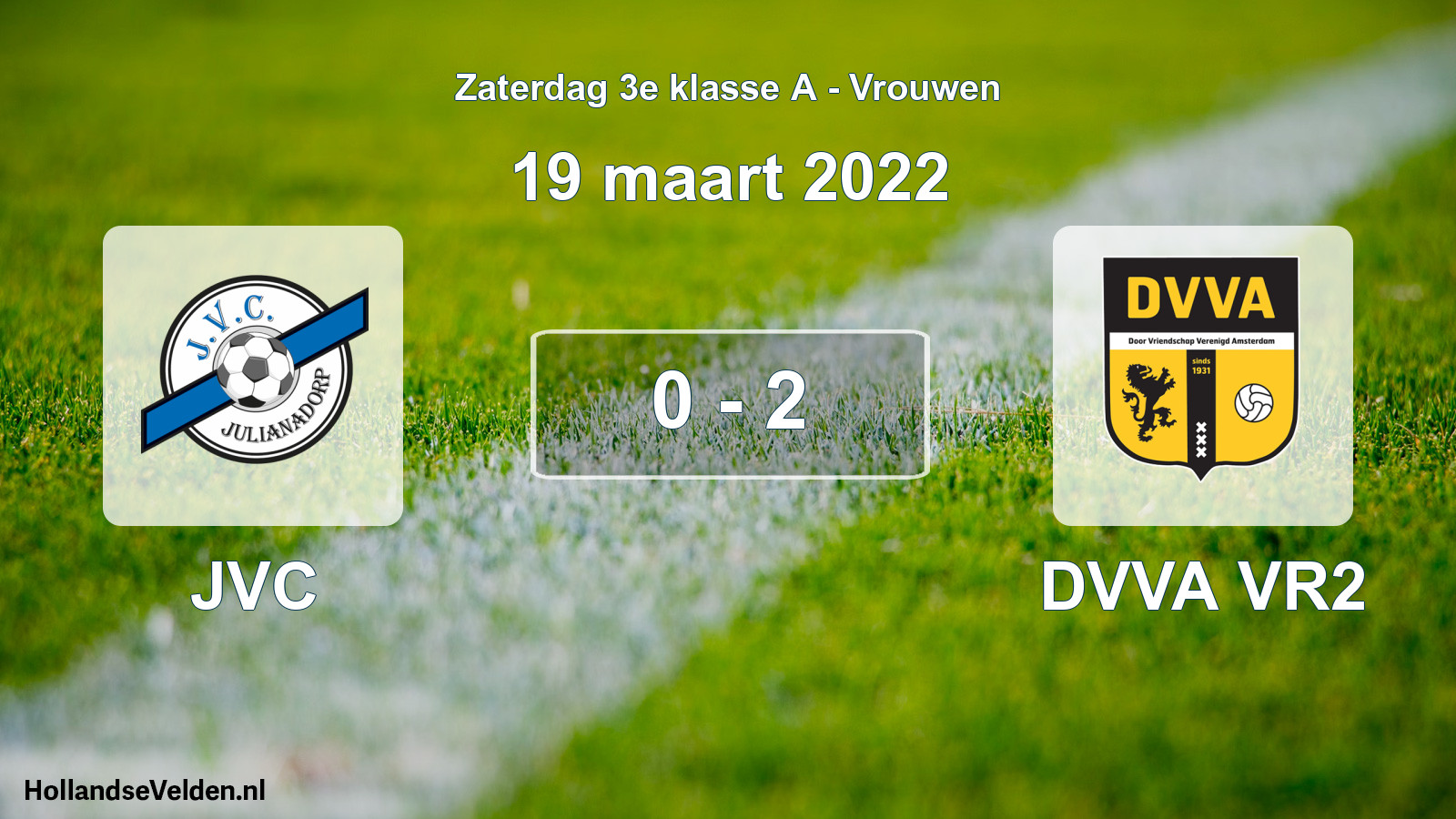 Gespeelde wedstrijd: JVC - DVVA VR2 0 - 2 (19 maart 2022)