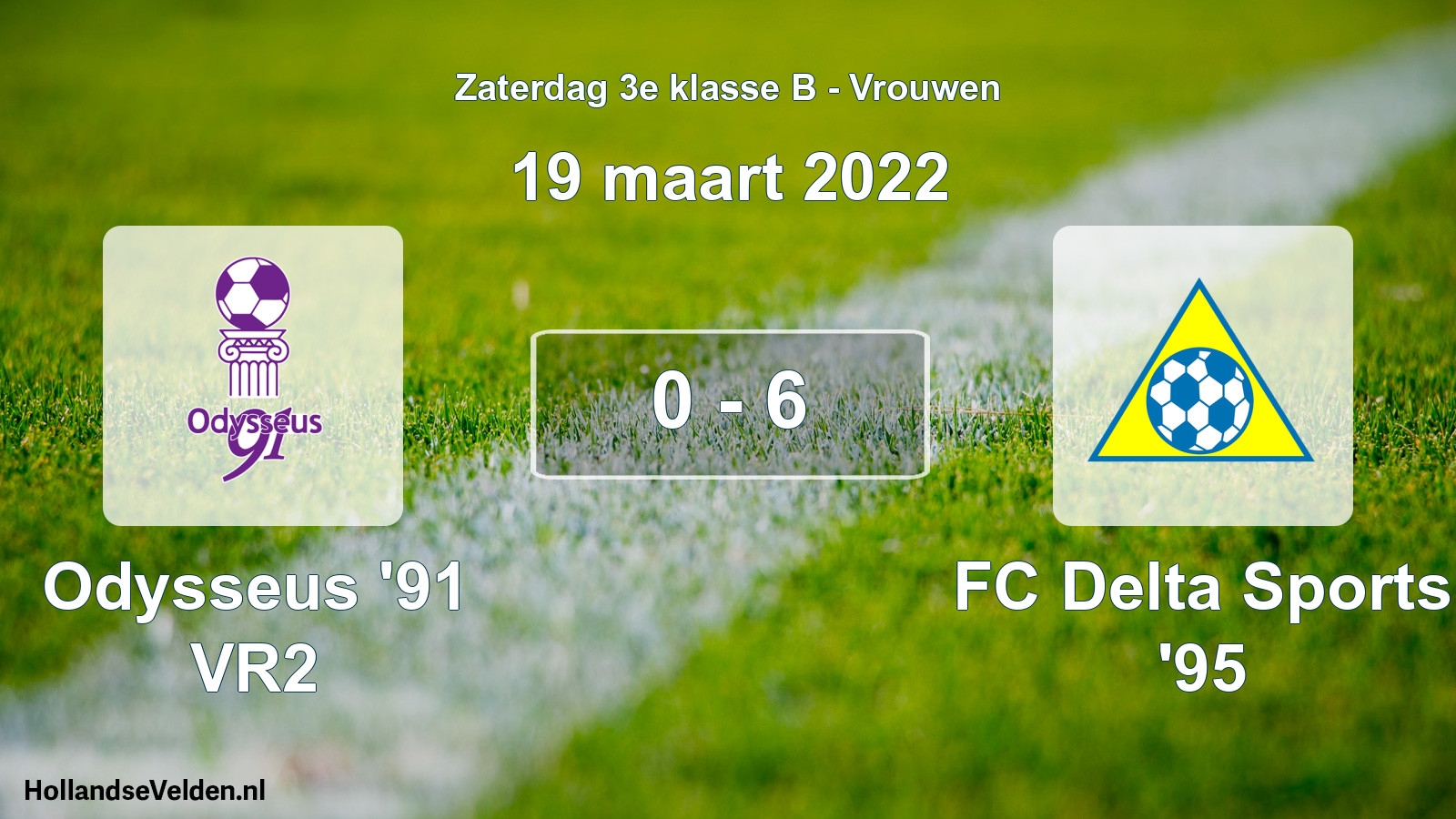 Total number of matches played: Odysseus '91 VR2 - FC Delta Sports '95 0 - 6 (19 March 2022)