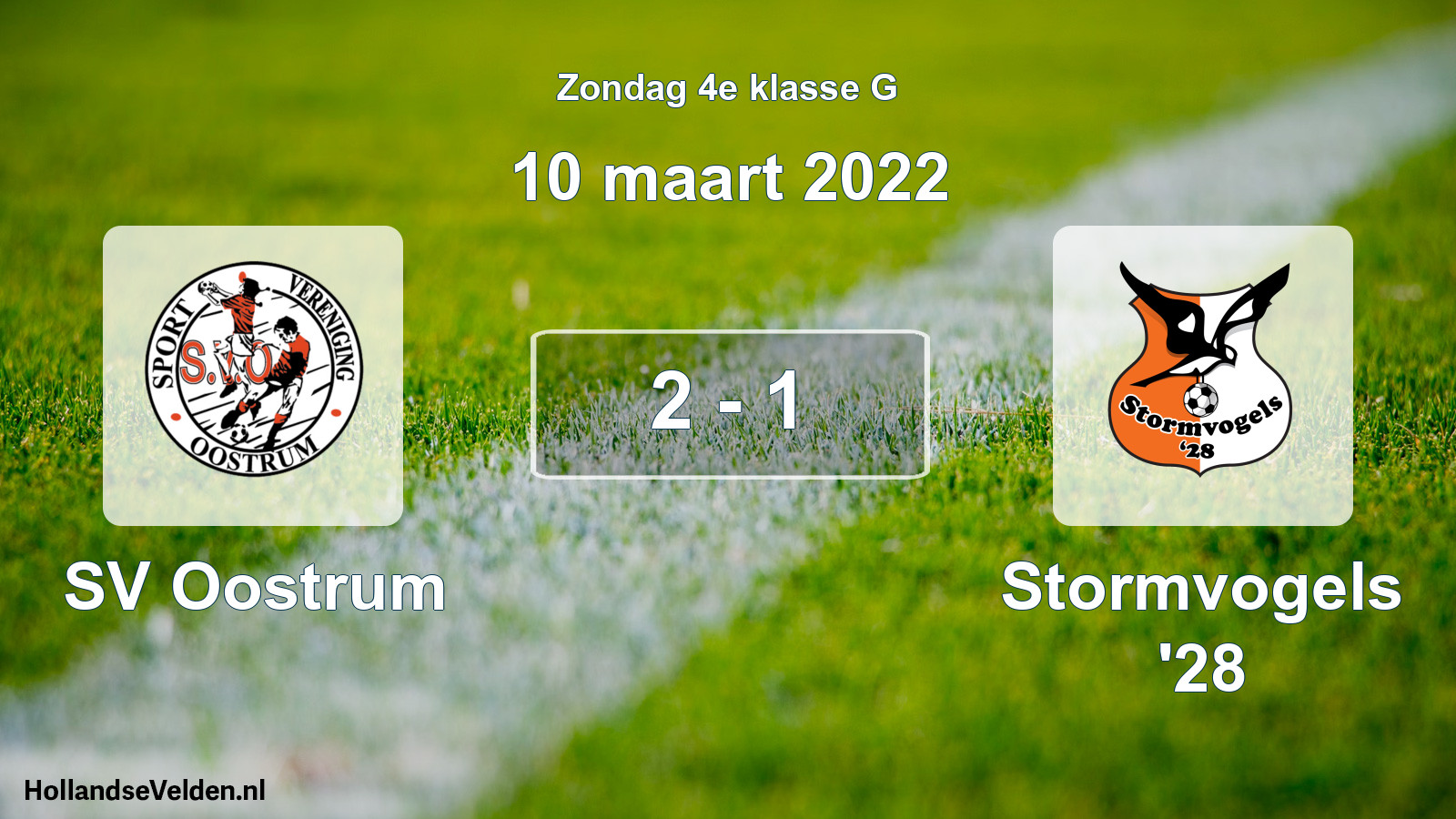 Total number of matches played: SV Oostrum - Stormvogels '28 2 - 1 (10 March 2022)