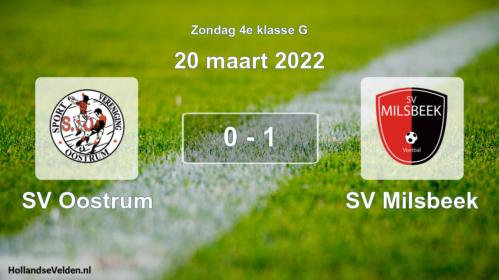 Total number of matches played: SV Oostrum - SV Milsbeek 0 - 1 (20 March 2022)