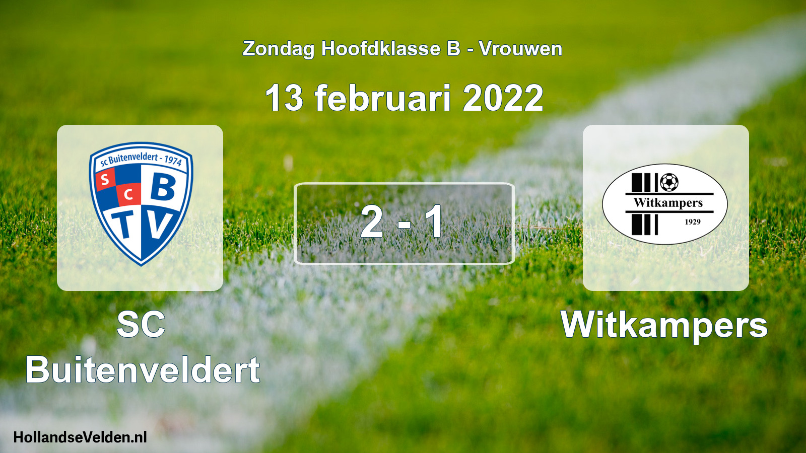 Total number of matches played: SC Buitenveldert - Witkampers 2 - 1 (13 February 2022)