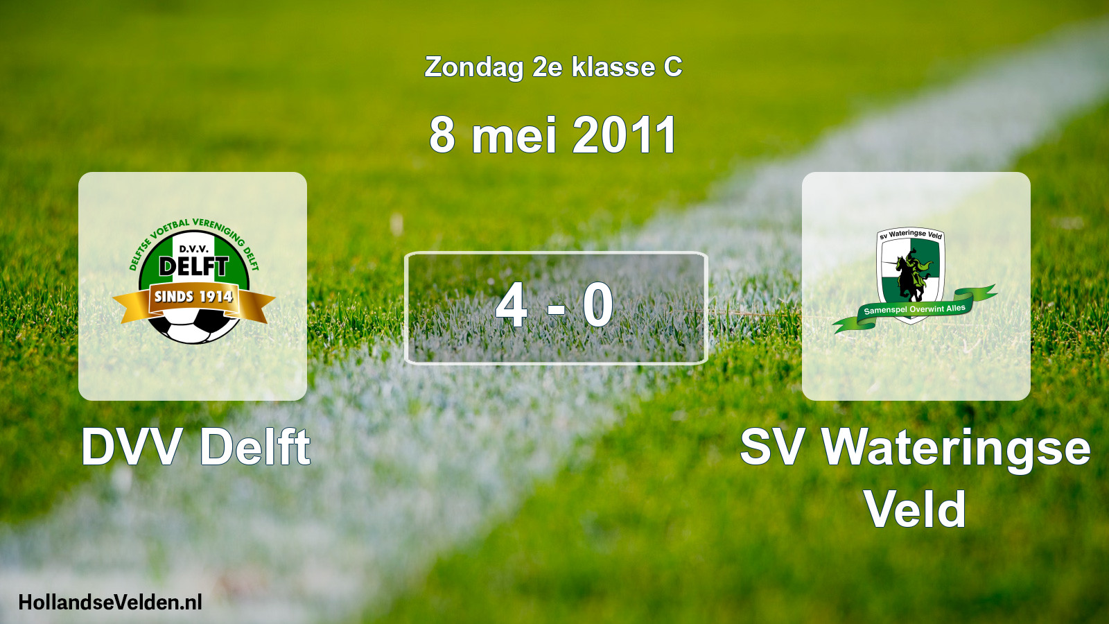 Total number of matches played: DVV Delft - SV Wateringse Veld 4 - 0 (8 May 2011)