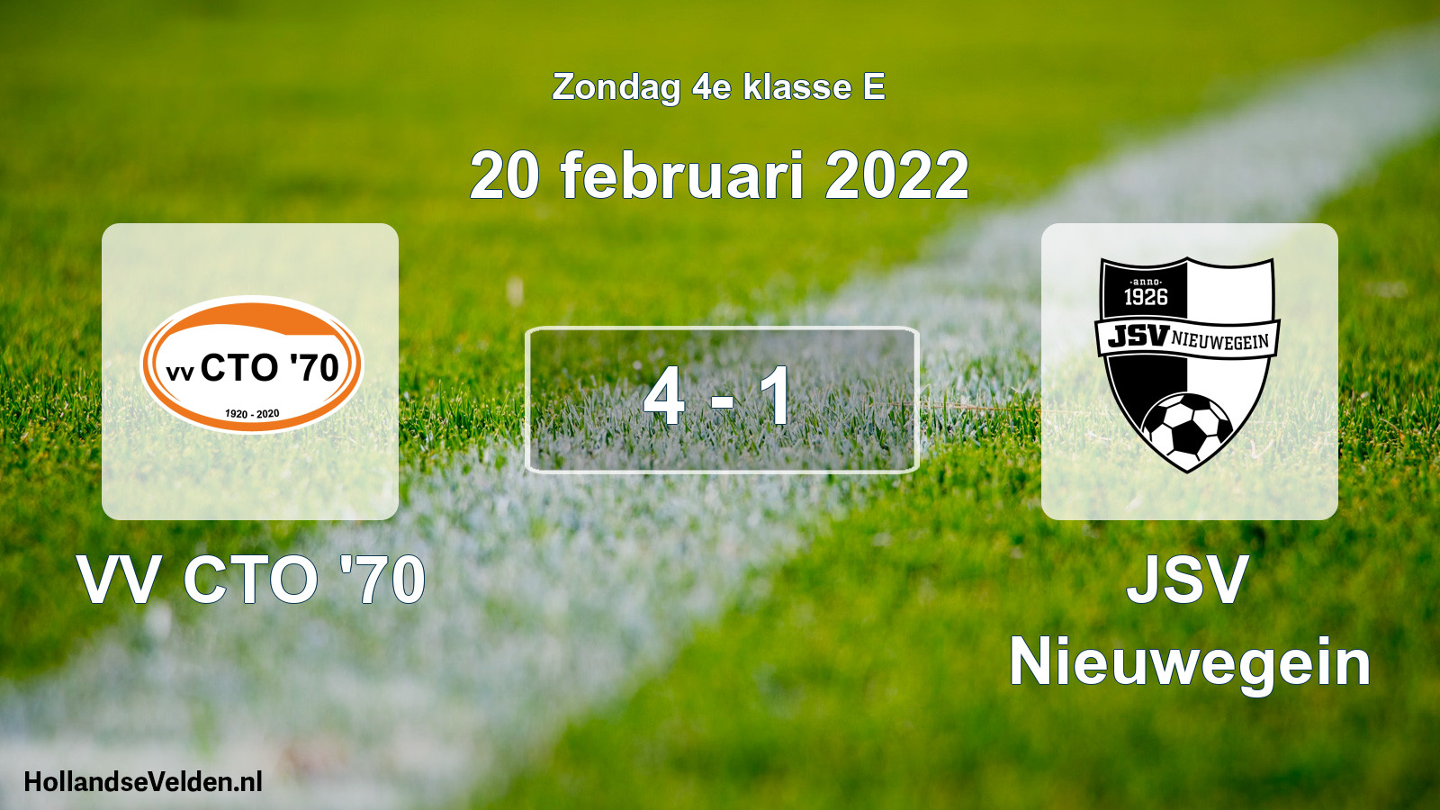 Total number of matches played: VV CTO '70 - JSV Nieuwegein 4 - 1 (20 February 2022)