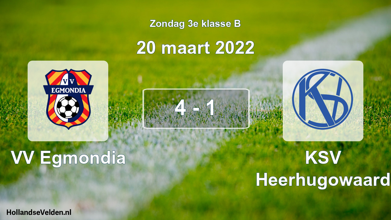 Total number of matches played: VV Egmondia - KSV Heerhugowaard 4 - 1 (20 March 2022)