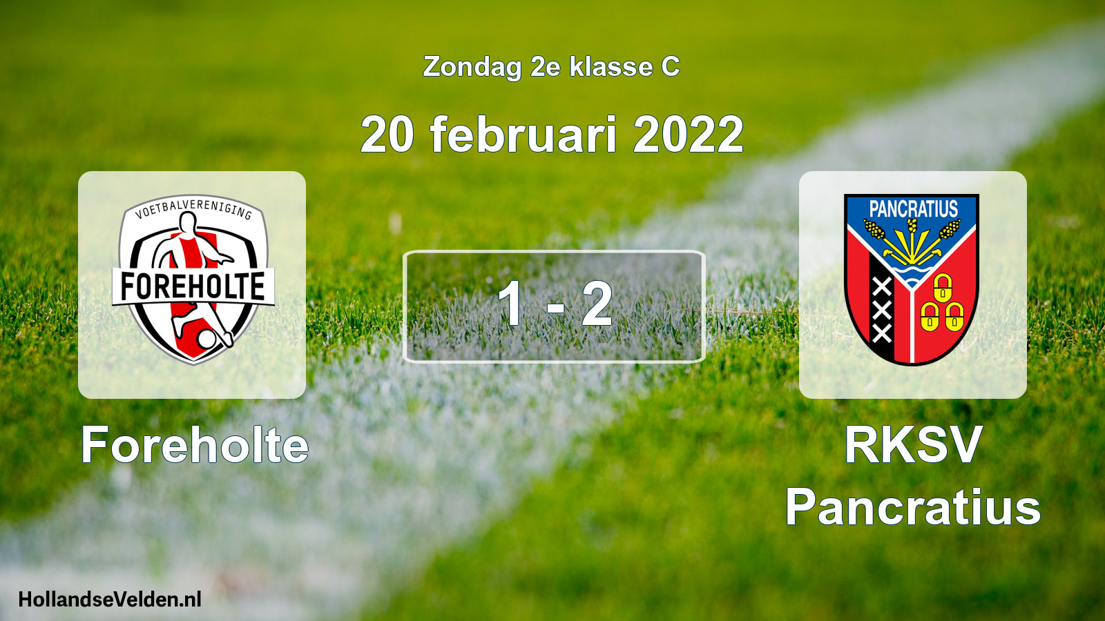 Total number of matches played: Foreholte - RKSV Pancratius 1 - 2 (20 February 2022)