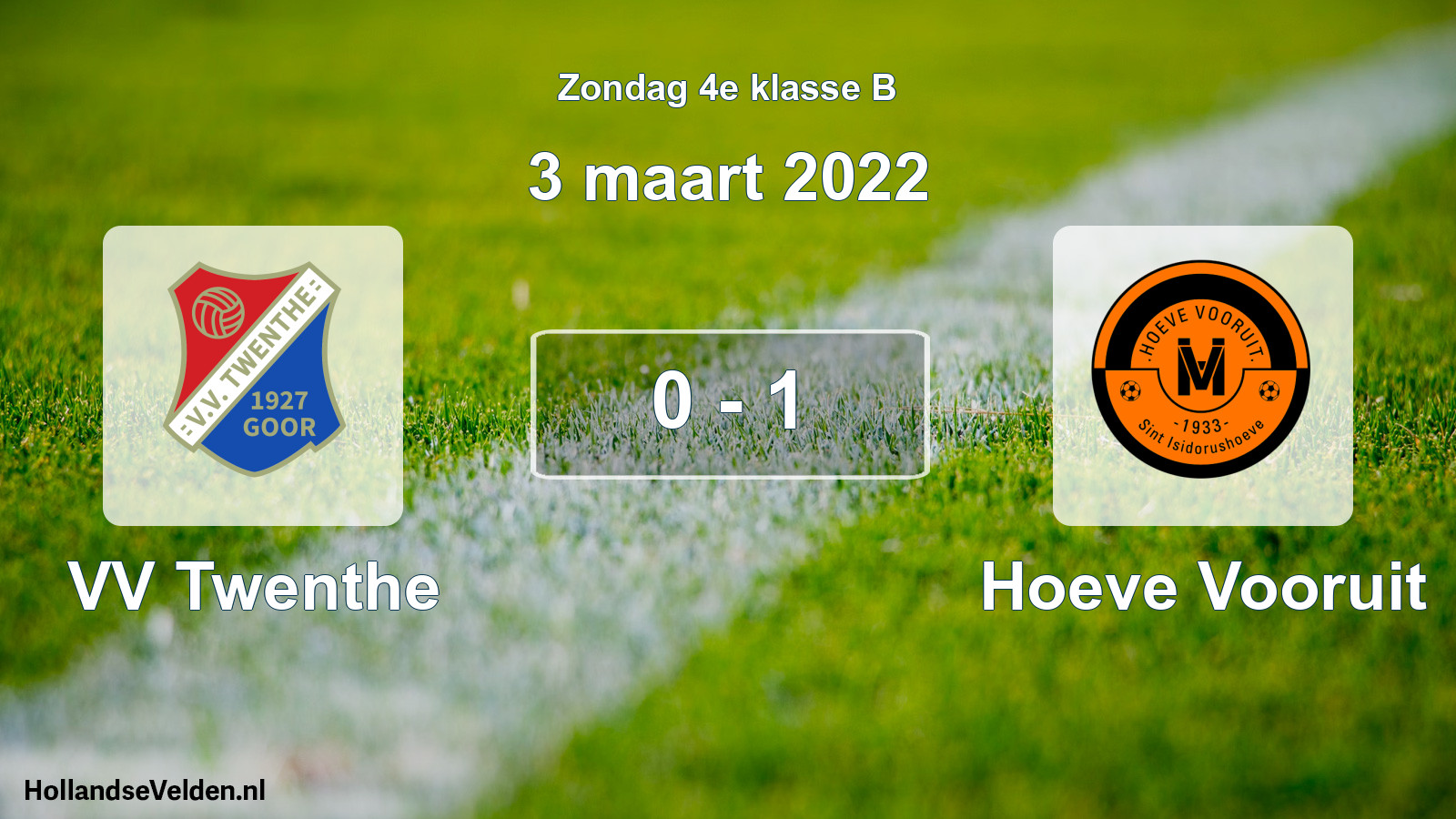 Total number of matches played: VV Twenthe - Hoeve Vooruit 0 - 1 (3 March 2022)