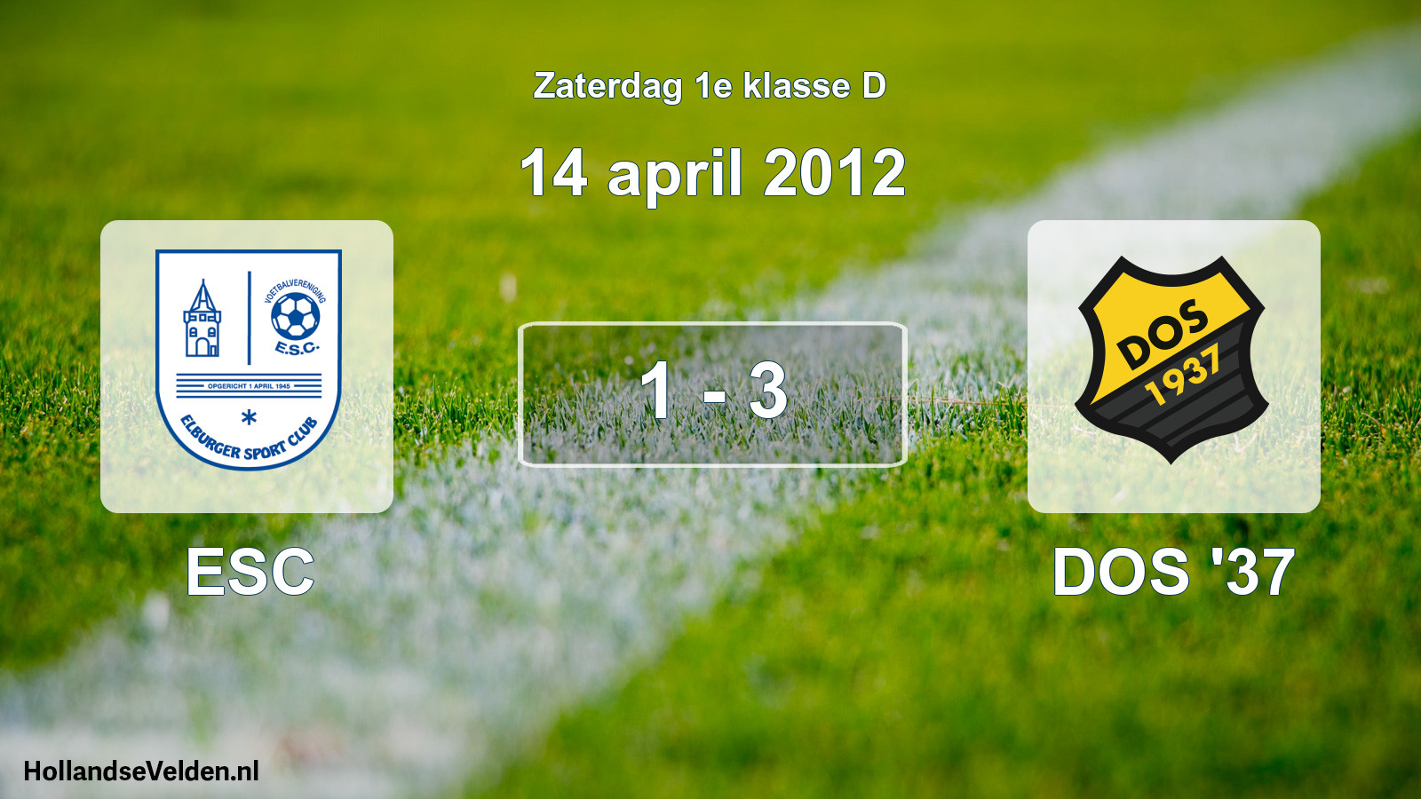 Total number of matches played: ESC - DOS '37 1 - 3 (14 April 2012)