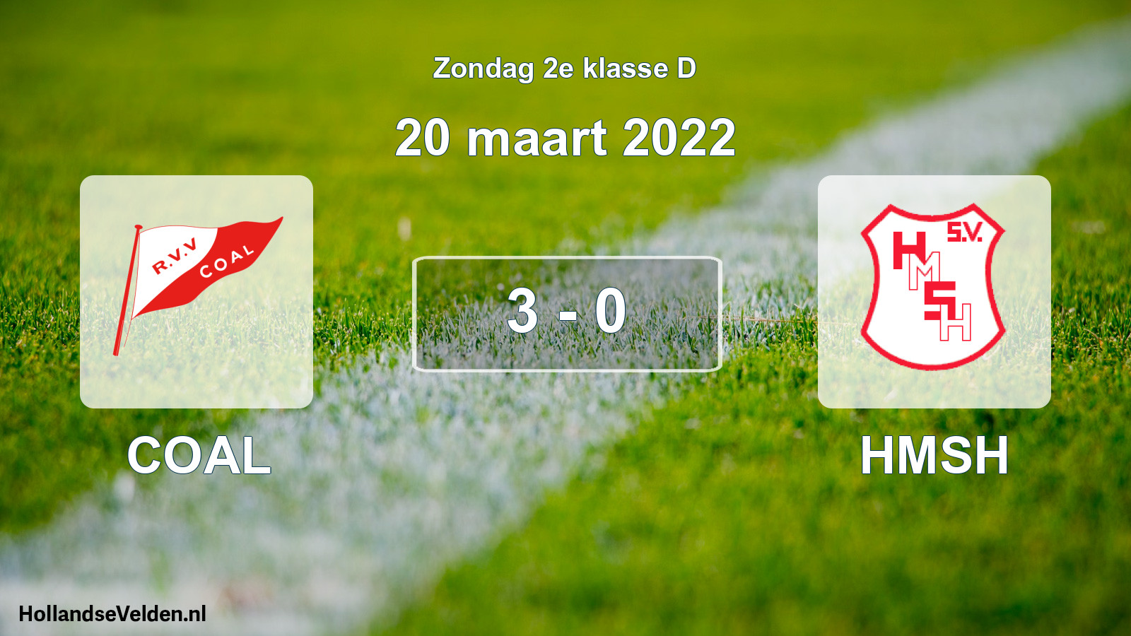 Total number of matches played: COAL - HMSH 3 - 0 (20 March 2022)