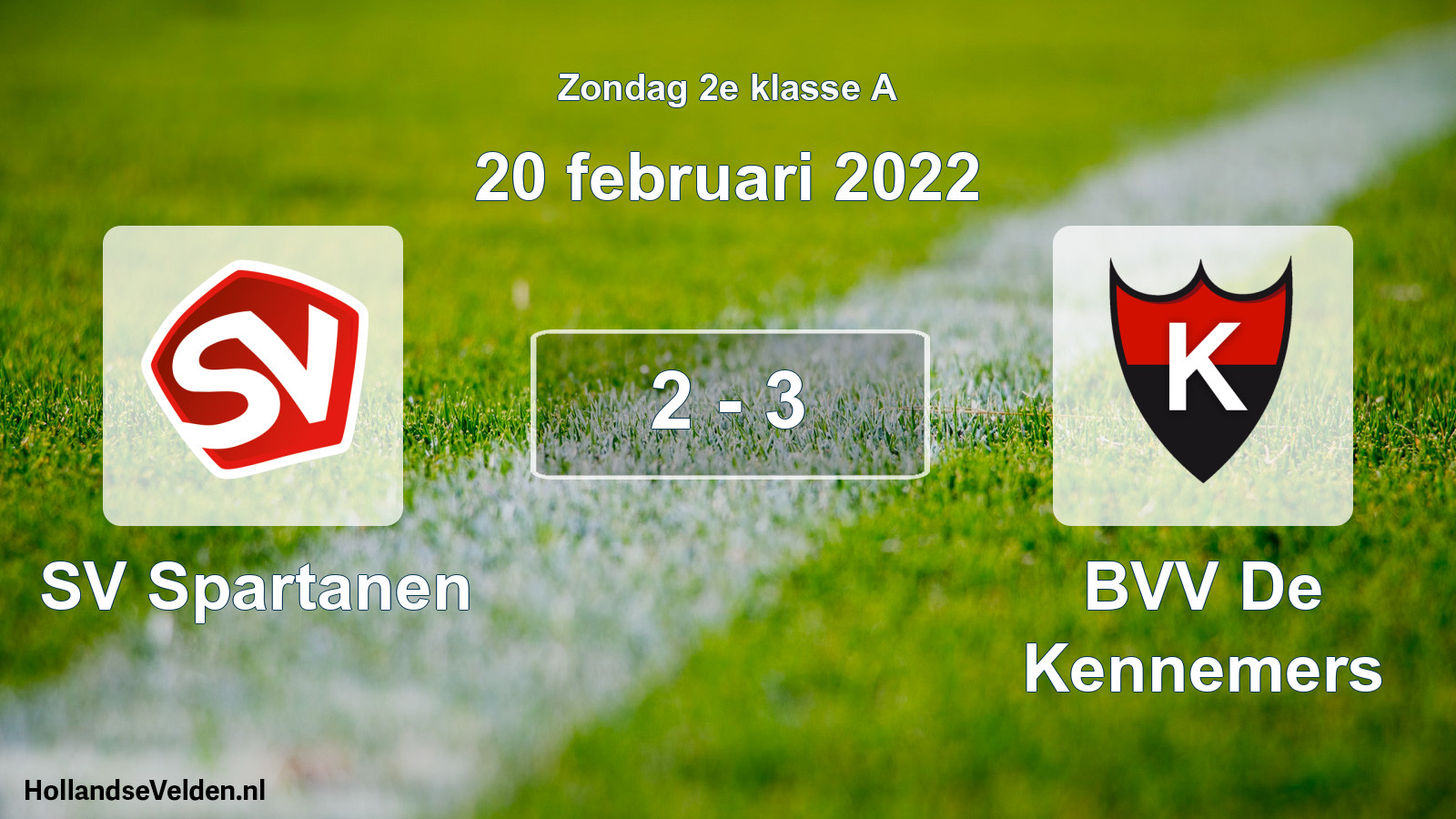 Total number of matches played: SV Spartanen - BVV De Kennemers 2 - 3 (20 February 2022)
