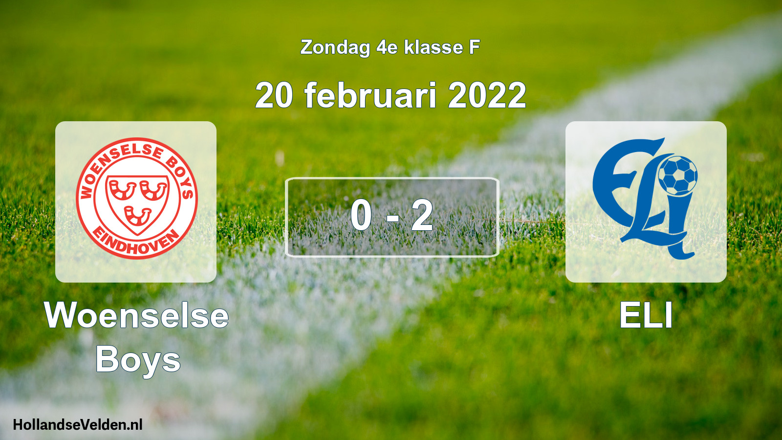 Total number of matches played: Woenselse Boys - ELI 0 - 2 (20 February 2022)