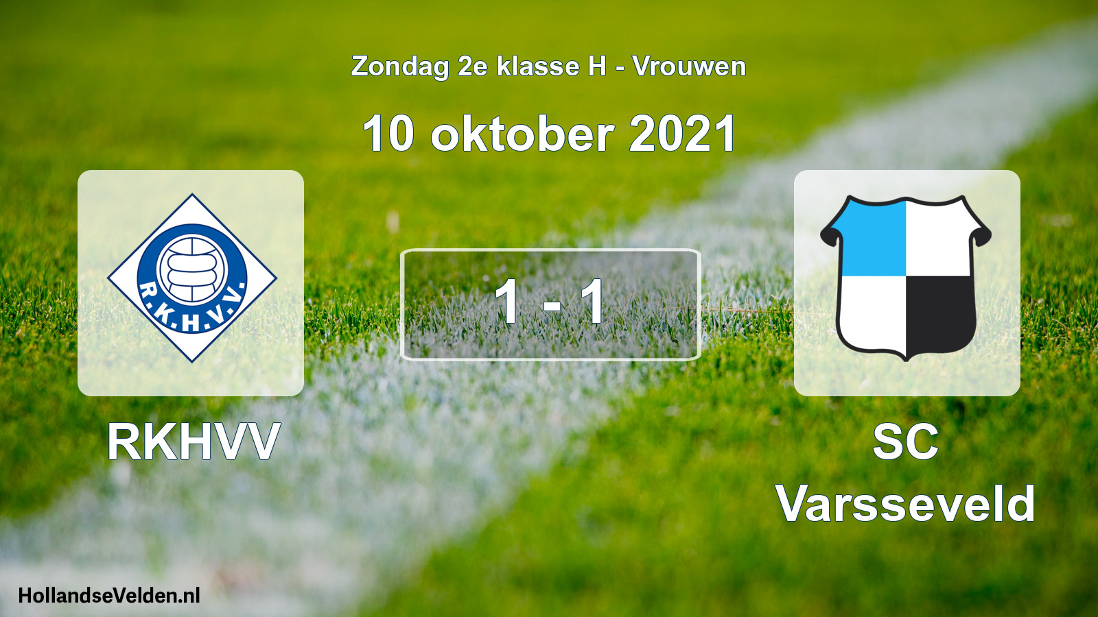 Gespeelde wedstrijd: RKHVV - SC Varsseveld 1 - 1 (10 oktober 2021)