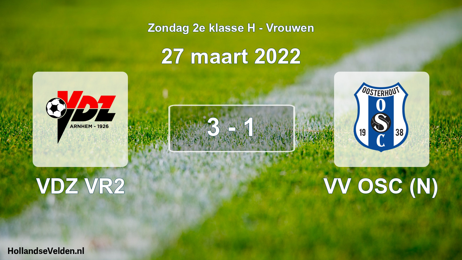 Gespeelde wedstrijd: VDZ VR2 - VV OSC (N) 3 - 1 (27 maart 2022)