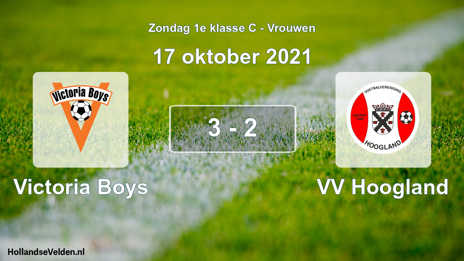 Total number of matches played: Victoria Boys - VV Hoogland 3 - 2 (17 October 2021)