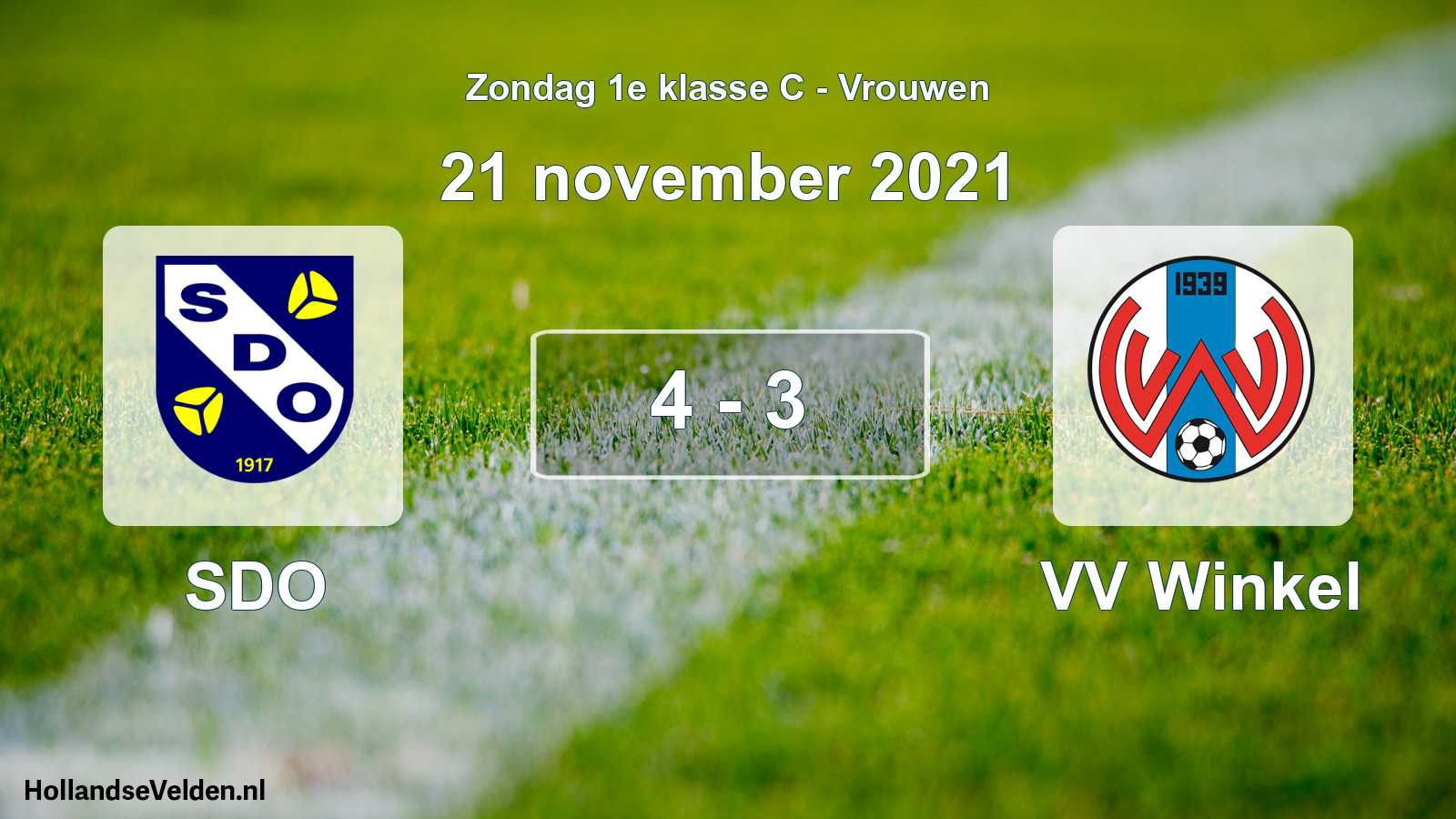 Gespeelde wedstrijd: SDO - VV Winkel 4 - 3 (21 november 2021)