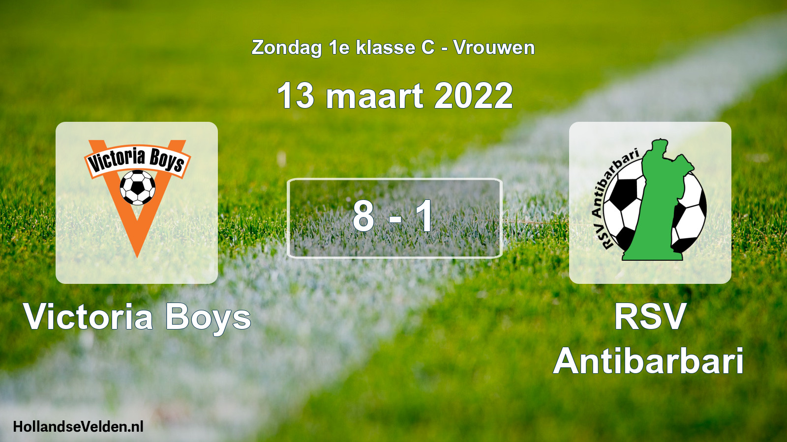 Total number of matches played: Victoria Boys - RSV Antibarbari 8 - 1 (13 March 2022)