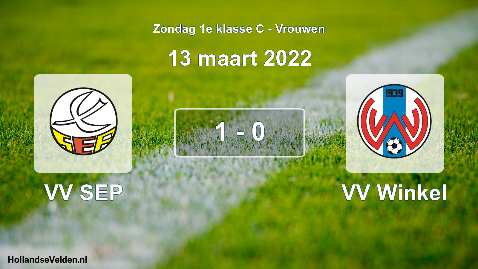Total number of matches played: VV SEP - VV Winkel 1 - 0 (13 March 2022)