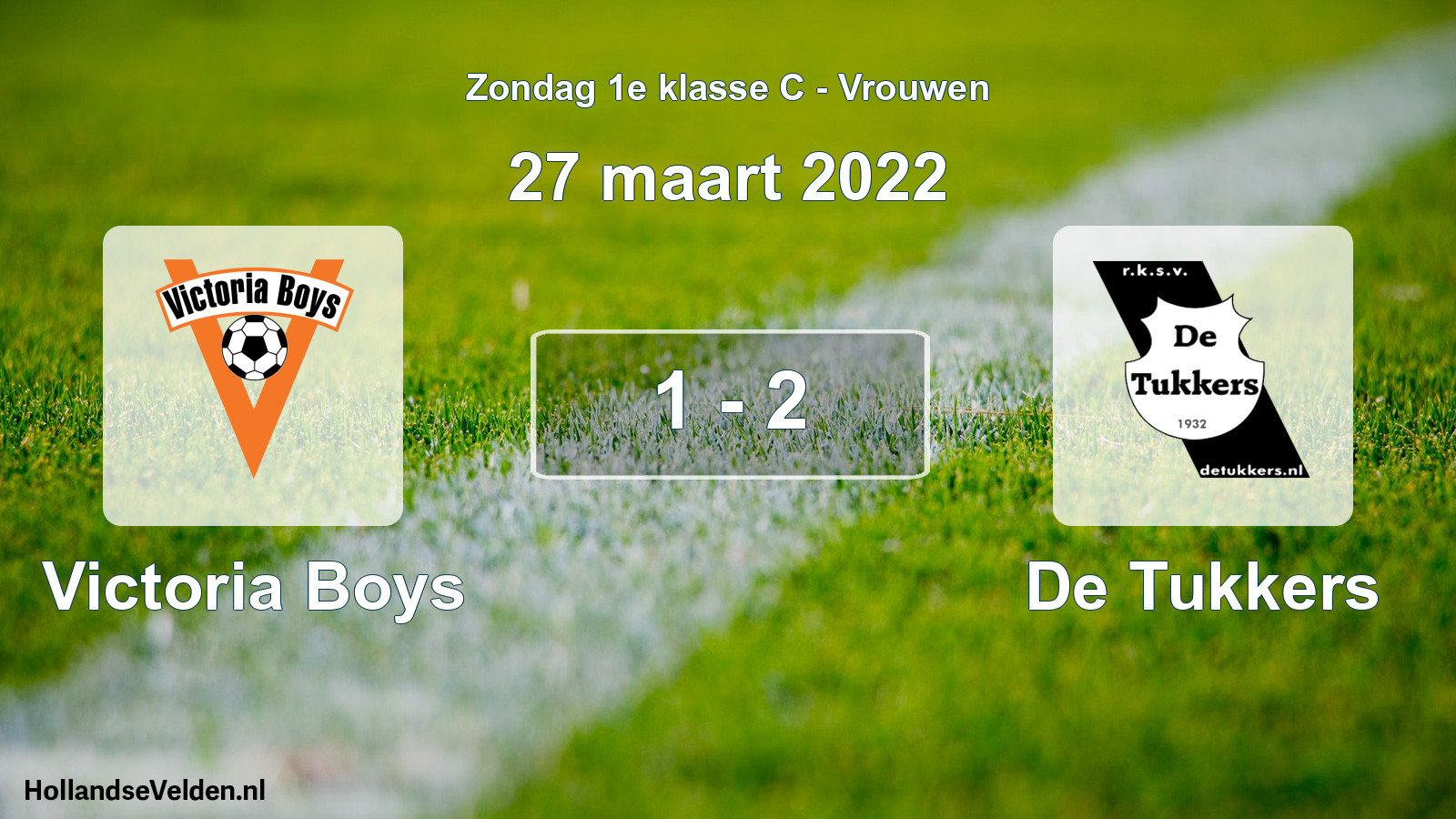 Gespeelde wedstrijd: Victoria Boys - De Tukkers 1 - 2 (27 maart 2022)