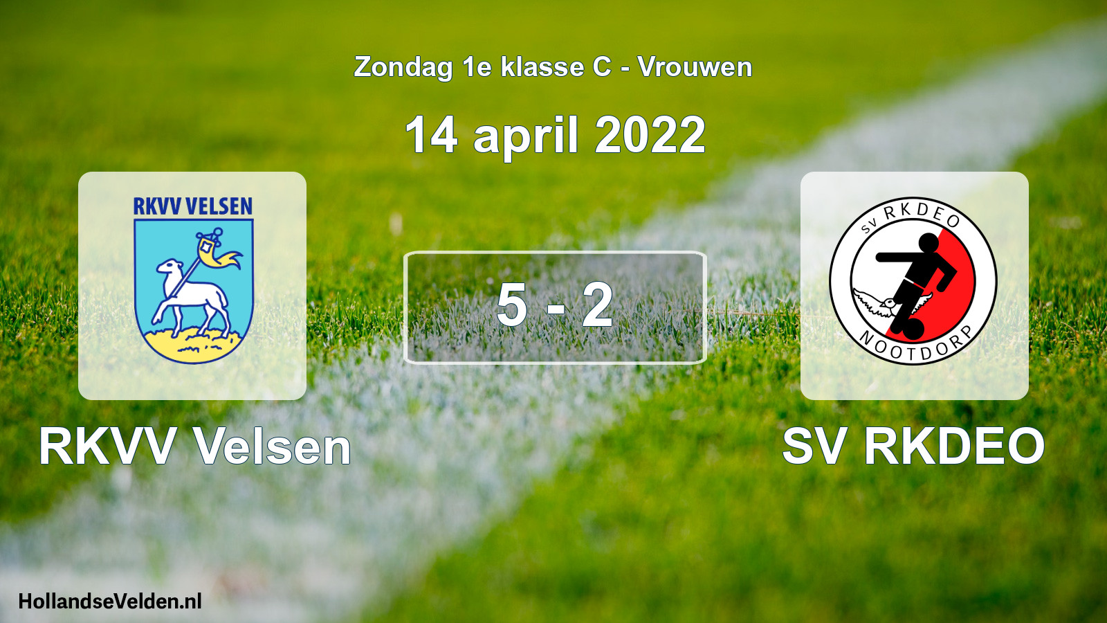 Total number of matches played: RKVV Velsen - SV RKDEO 5 - 2 (14 April 2022)