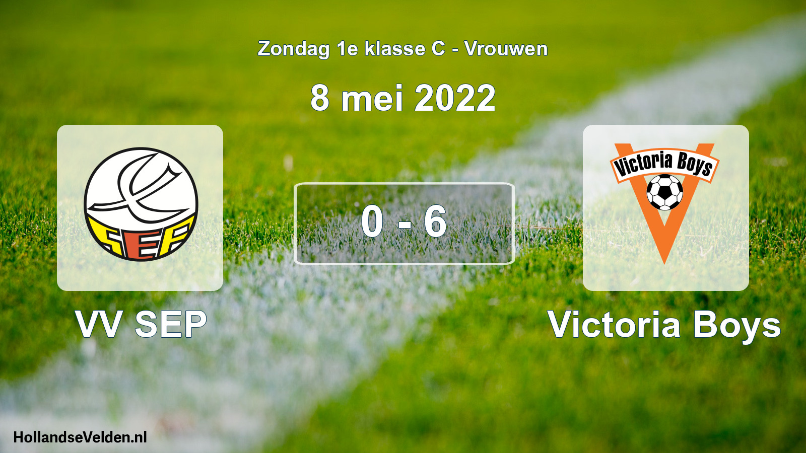 Total number of matches played: VV SEP - Victoria Boys 0 - 6 (8 May 2022)