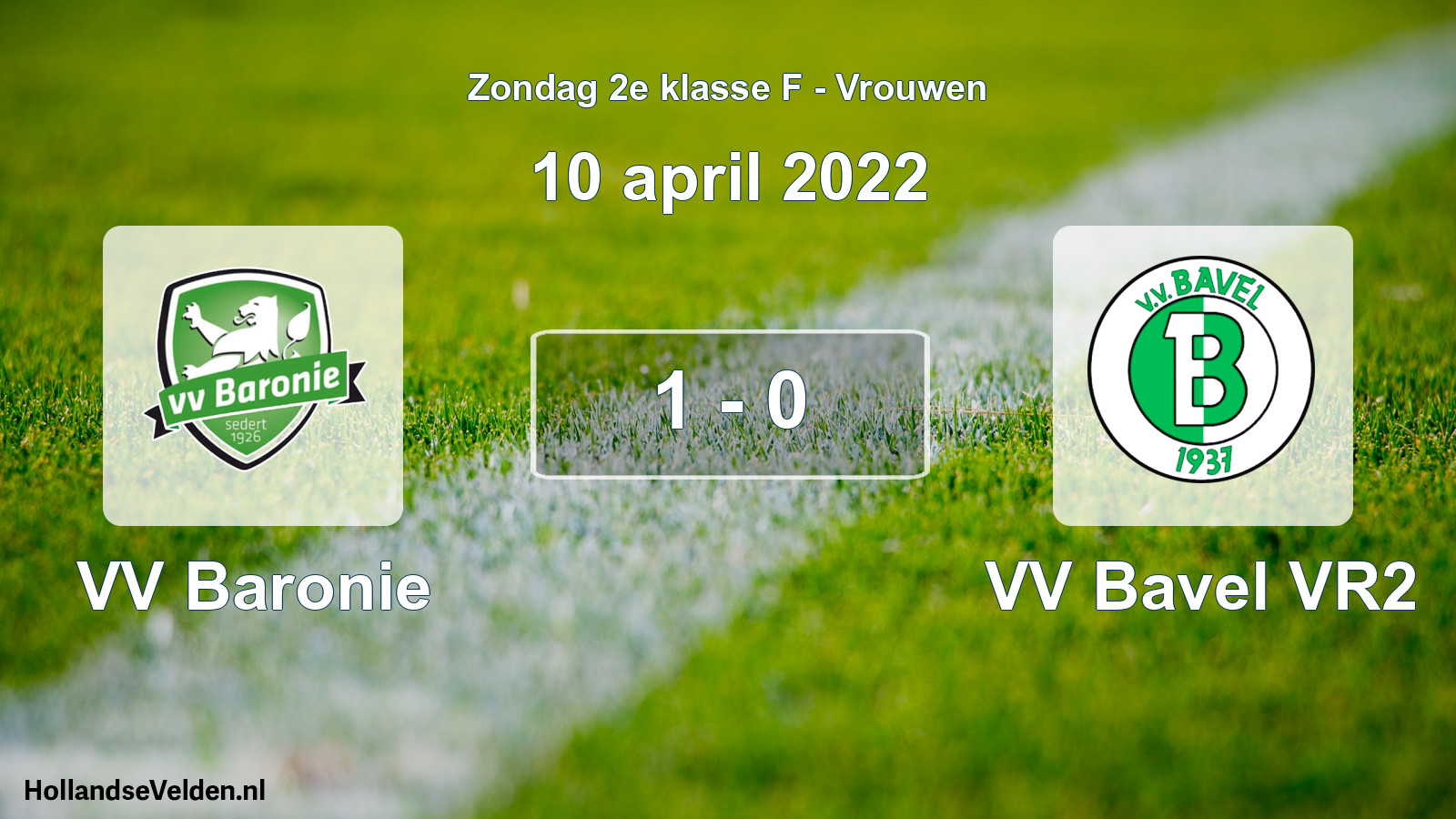 Gespeelde wedstrijd: VV Baronie - VV Bavel VR2 1 - 0 (10 april 2022)