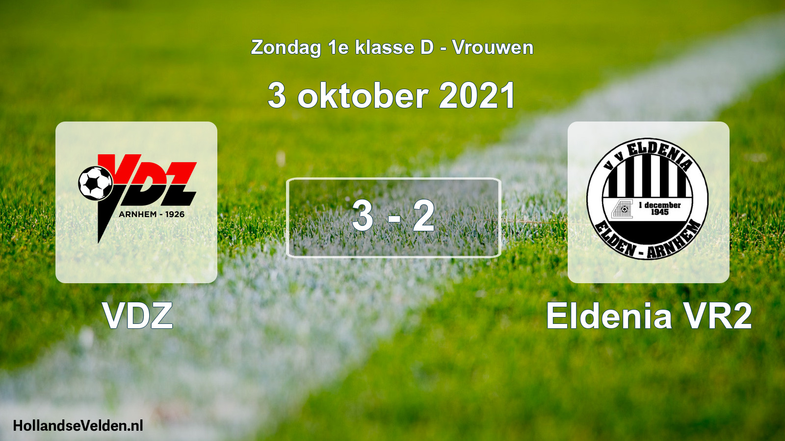 Gespeelde wedstrijd: VDZ - Eldenia VR2 3 - 2 (3 oktober 2021)