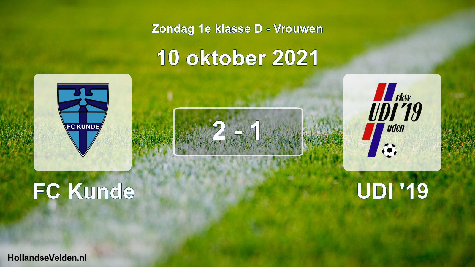 Total number of matches played: FC Kunde - UDI '19 2 - 1 (10 October 2021)