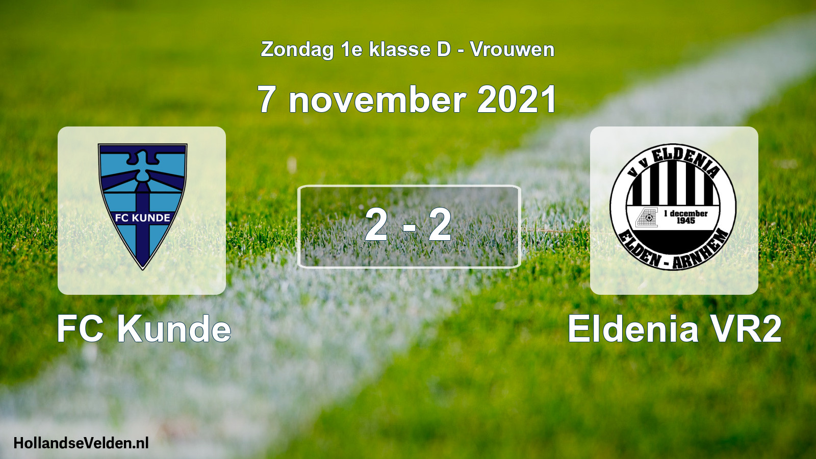 Gespeelde wedstrijd: FC Kunde - Eldenia VR2 2 - 2 (7 november 2021)